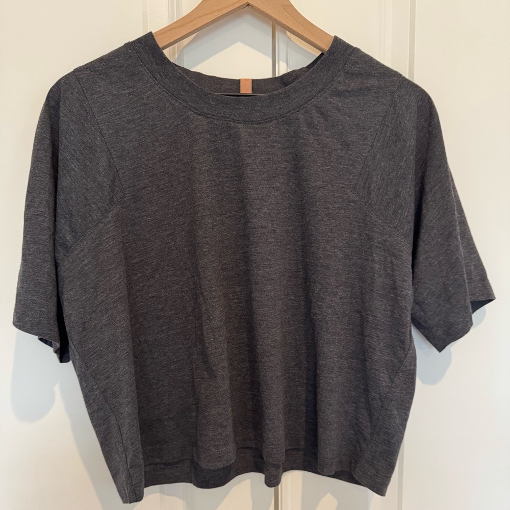 Lunya Charcoal Short Sleeve Tee